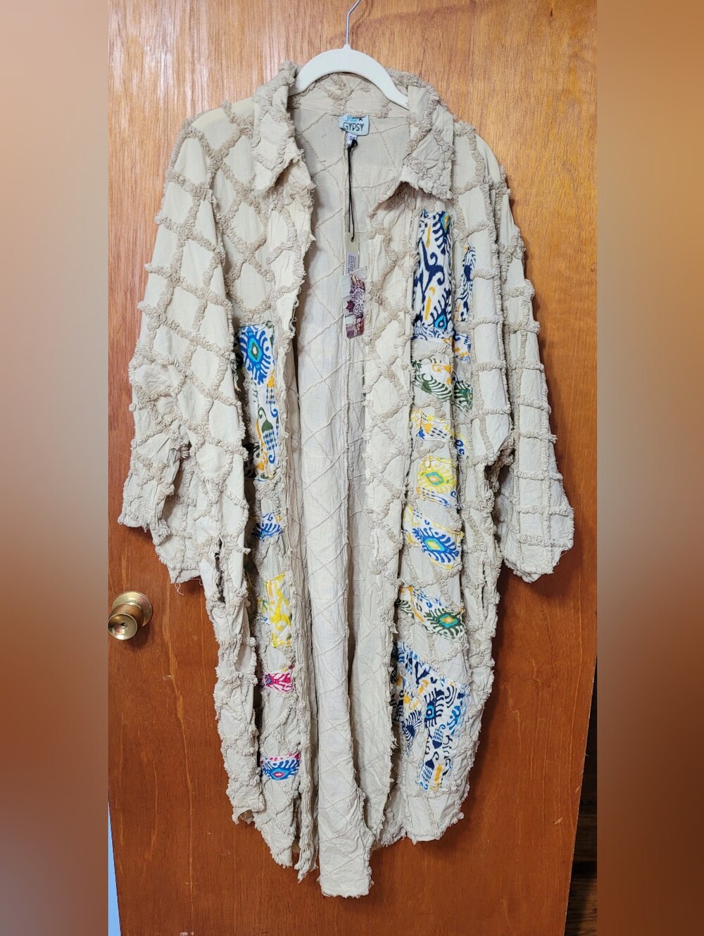 Jaded Gypsy Golden Thistle Duster Size OSFM 100% Cotton NWT (1617)